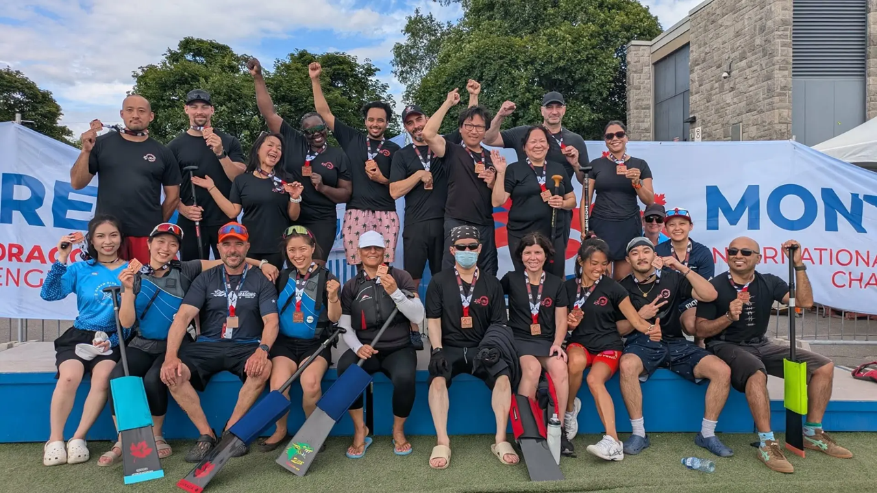 Phoenix Warriors on the podium, Can-Am / Montreal International Dragon Boat Challenge 2026